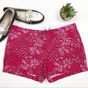 Old Navy magenta printed shorts